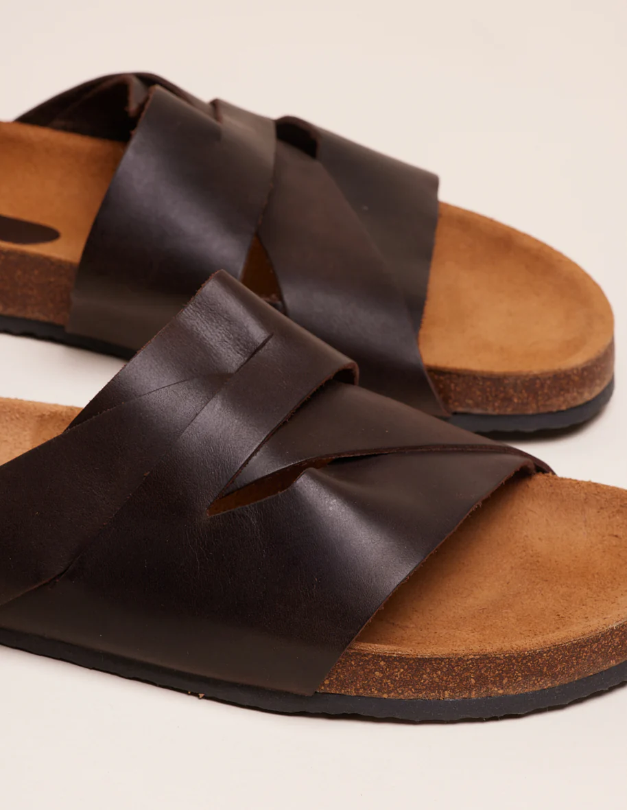 Mules Loic - Pull-up chocolat