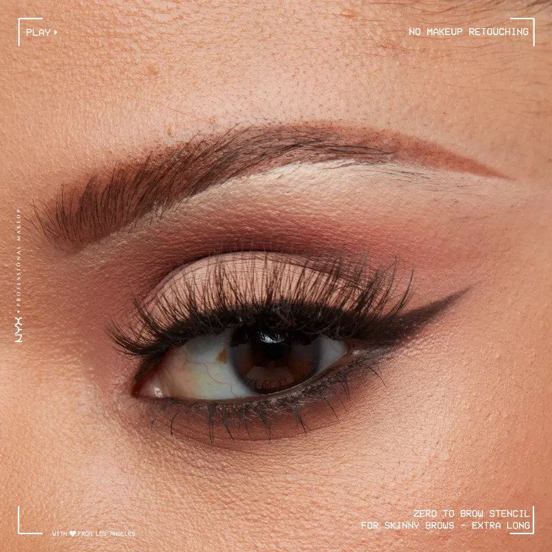 NYX Prof. Makeup Zero To Brow Stencils 4 Pieces - Skinny Brows
