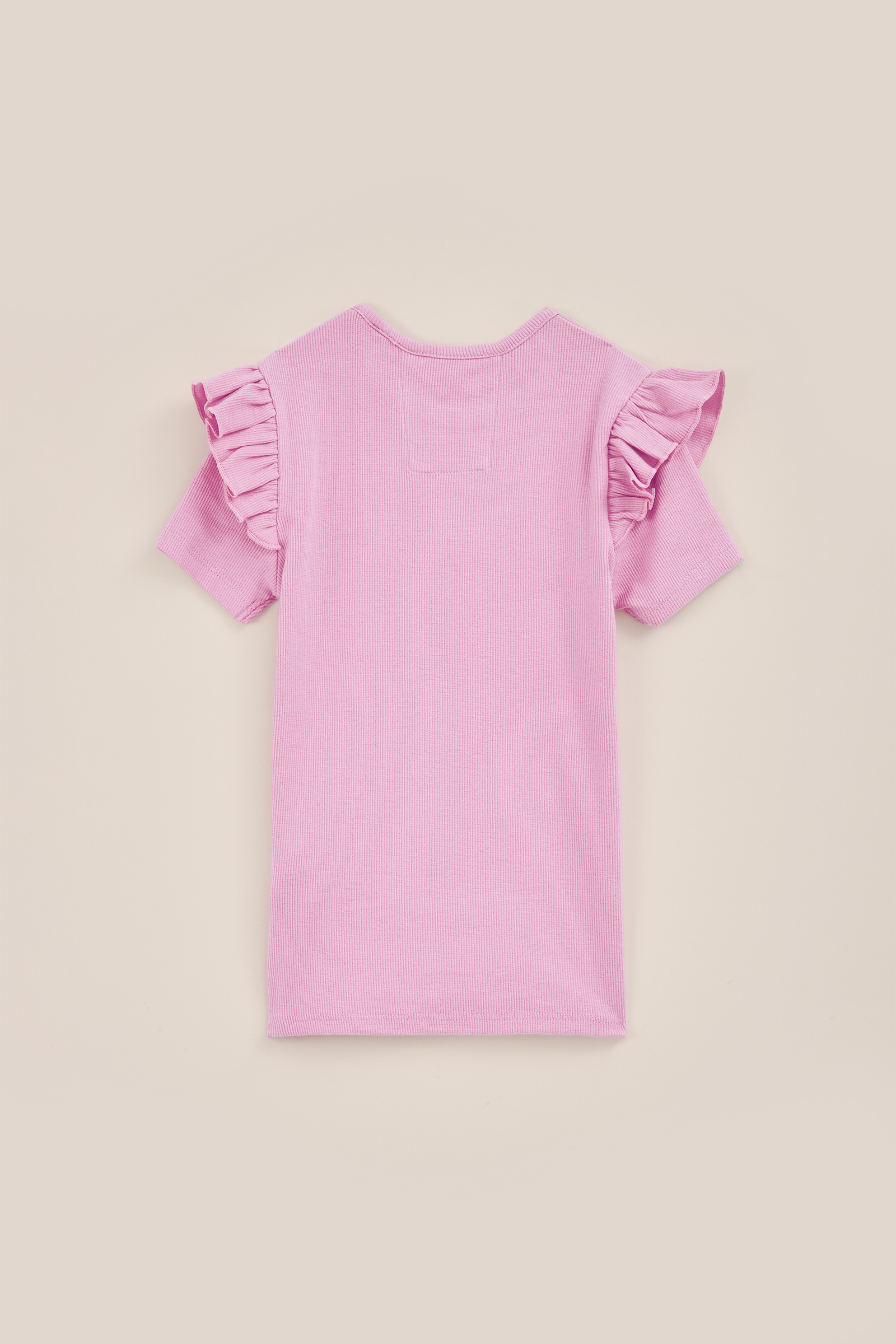 Meisjes T-shirt met ruches WE Fashion Roze