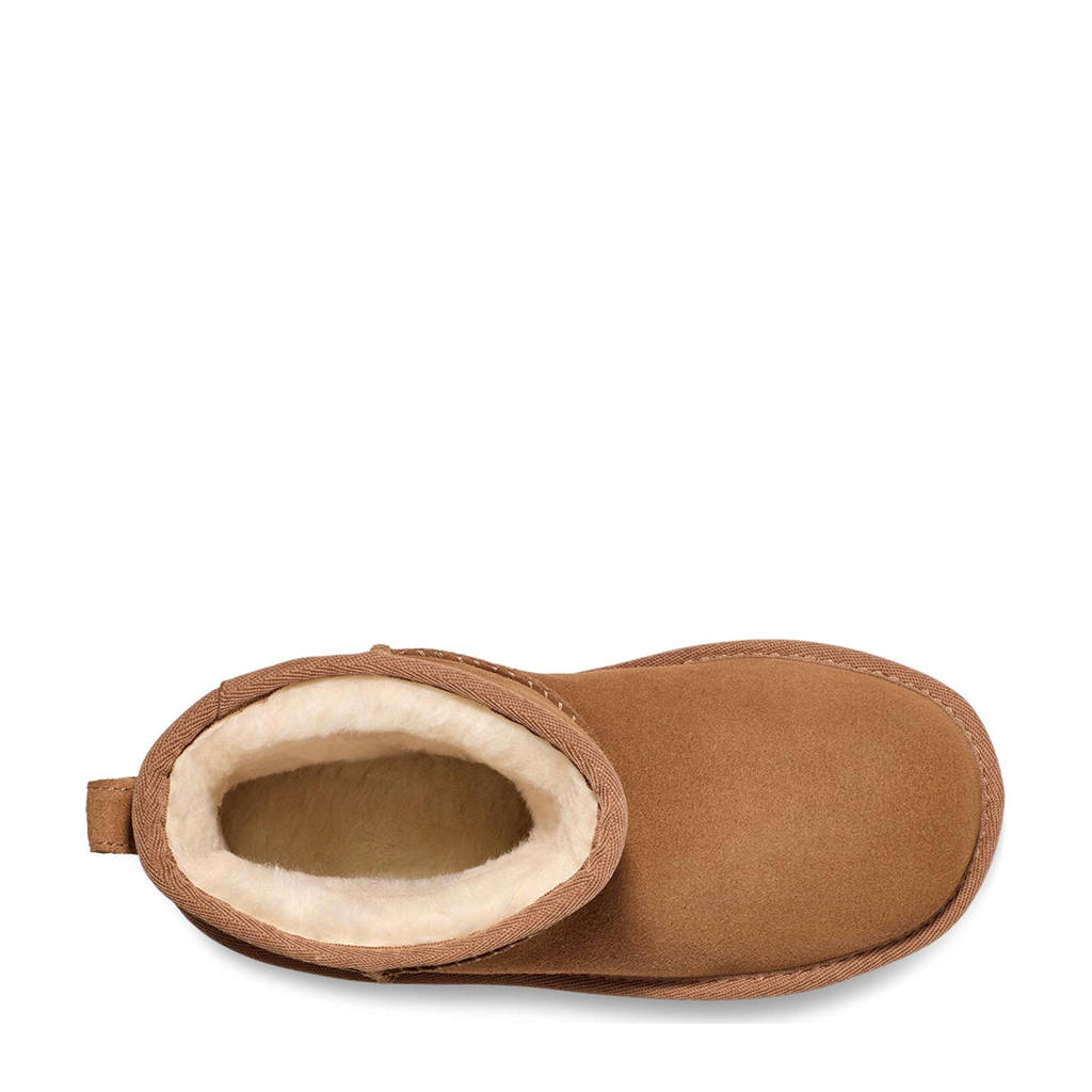 UGG suède platform enkelboots camel
