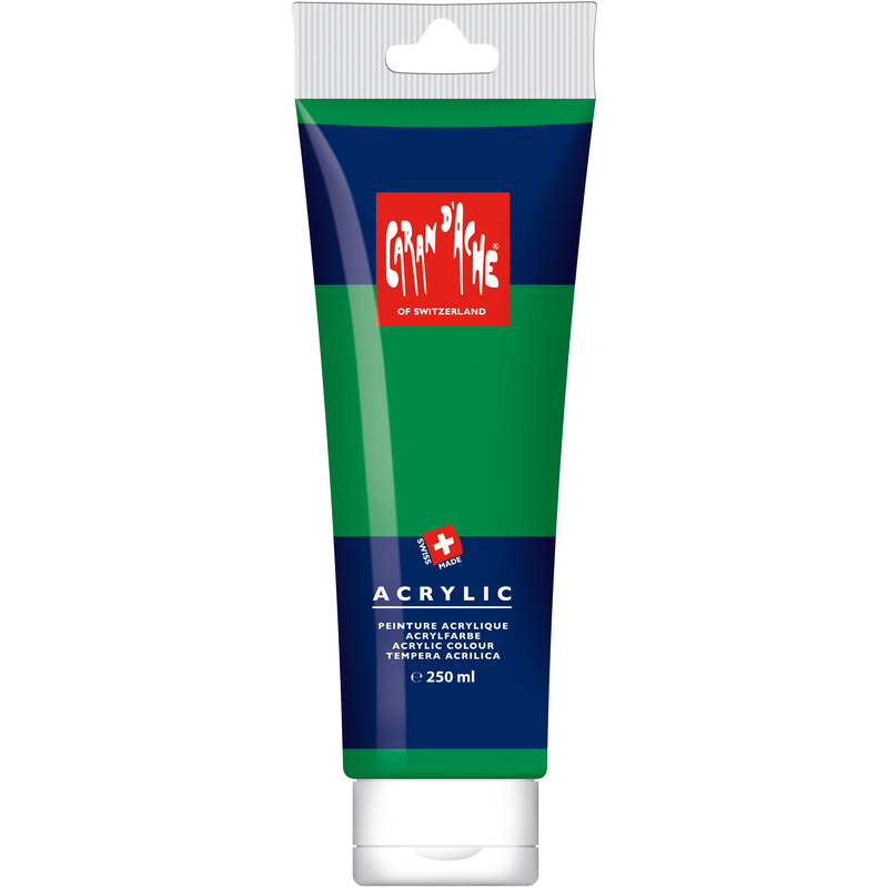 Caran d'Ache Acrylfarbe, 250 ml, grasgrün, 1 Stück