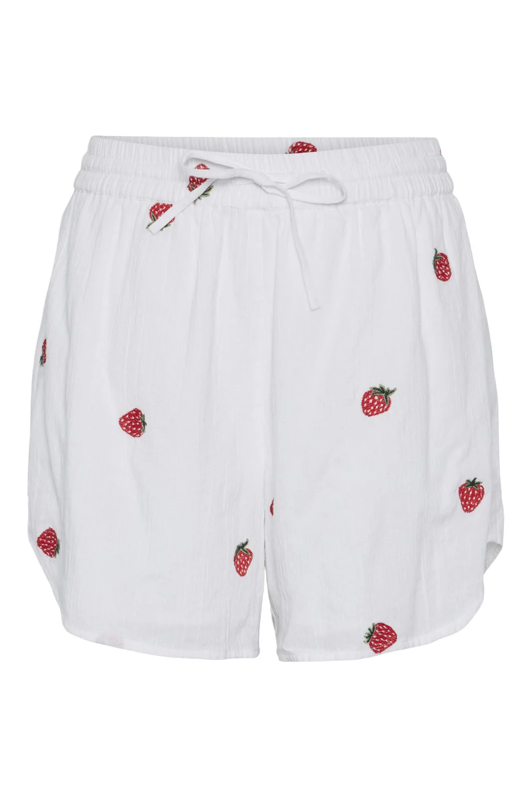 Pieces Pcselena Shorts 4625504 bright white strawberries