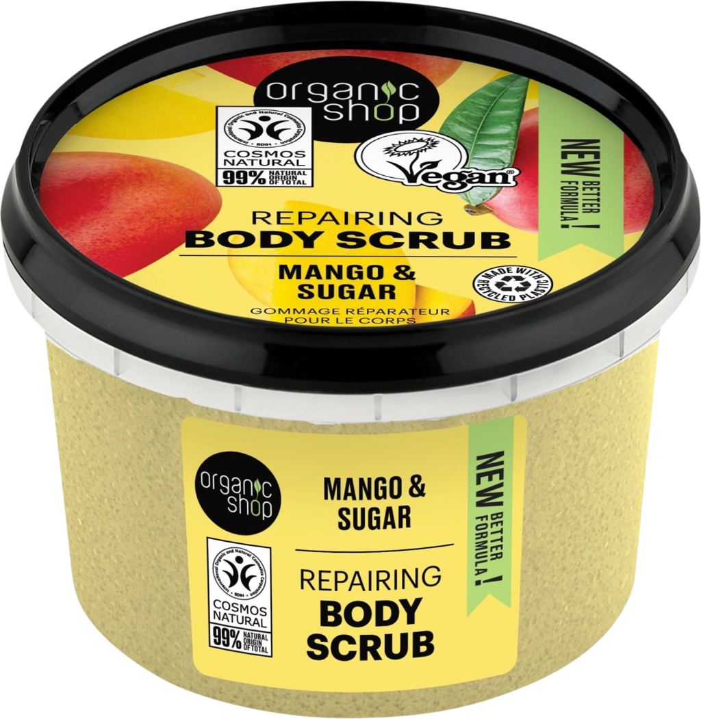 Organic Shop  Repairing Body Scrub Mango & Sugar, 250 ml