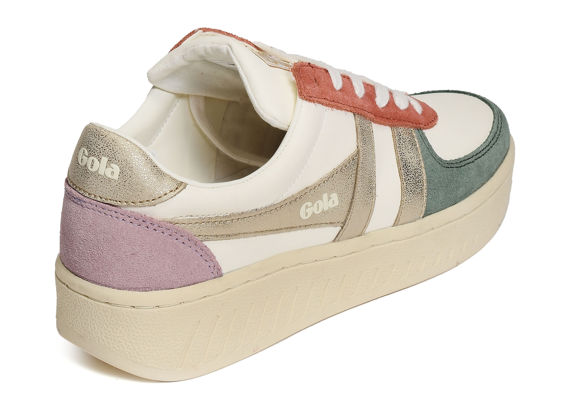 Grandslam quadrant trainers w blanc or