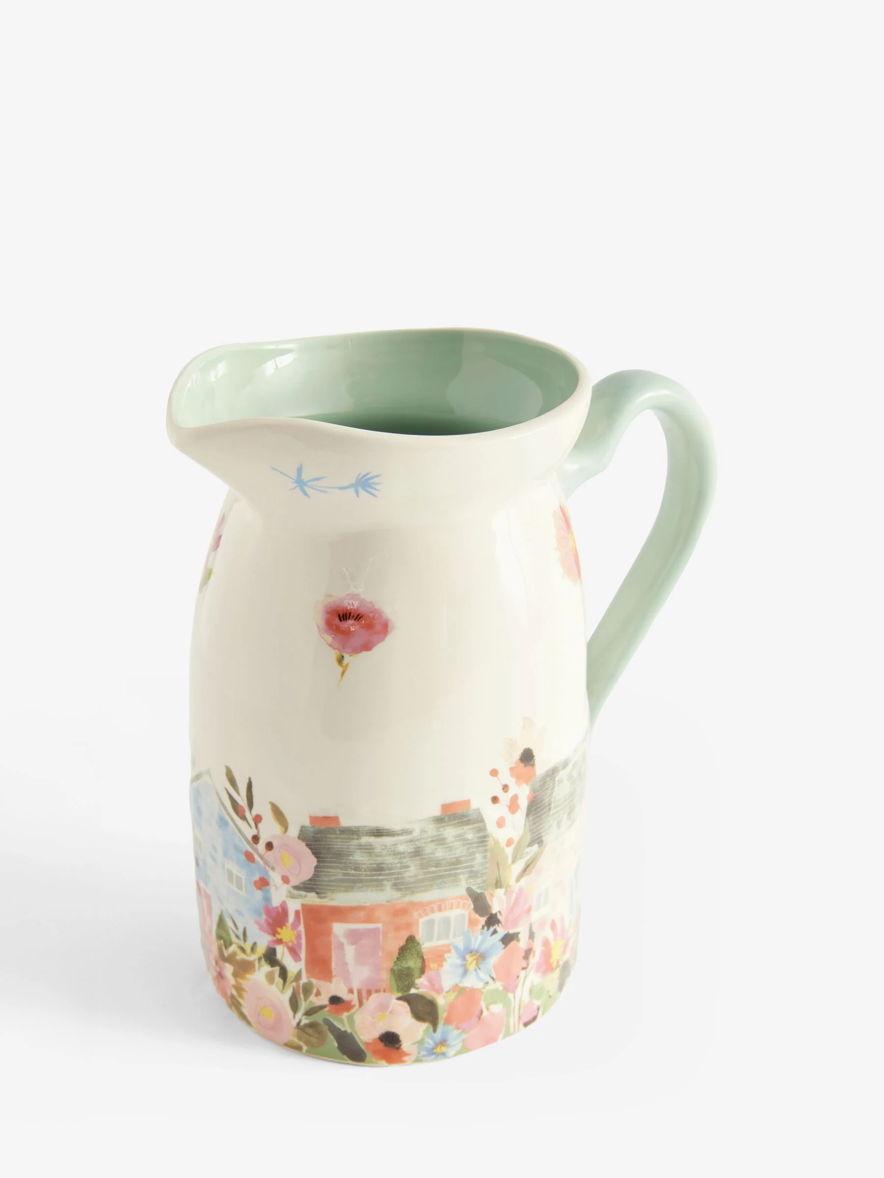 House Scene Jug Vase