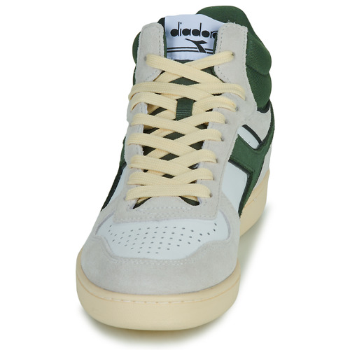 Diadora - MAGIC BASKET DEMI CUT SUEDE LEATHER - Blanc / Vert