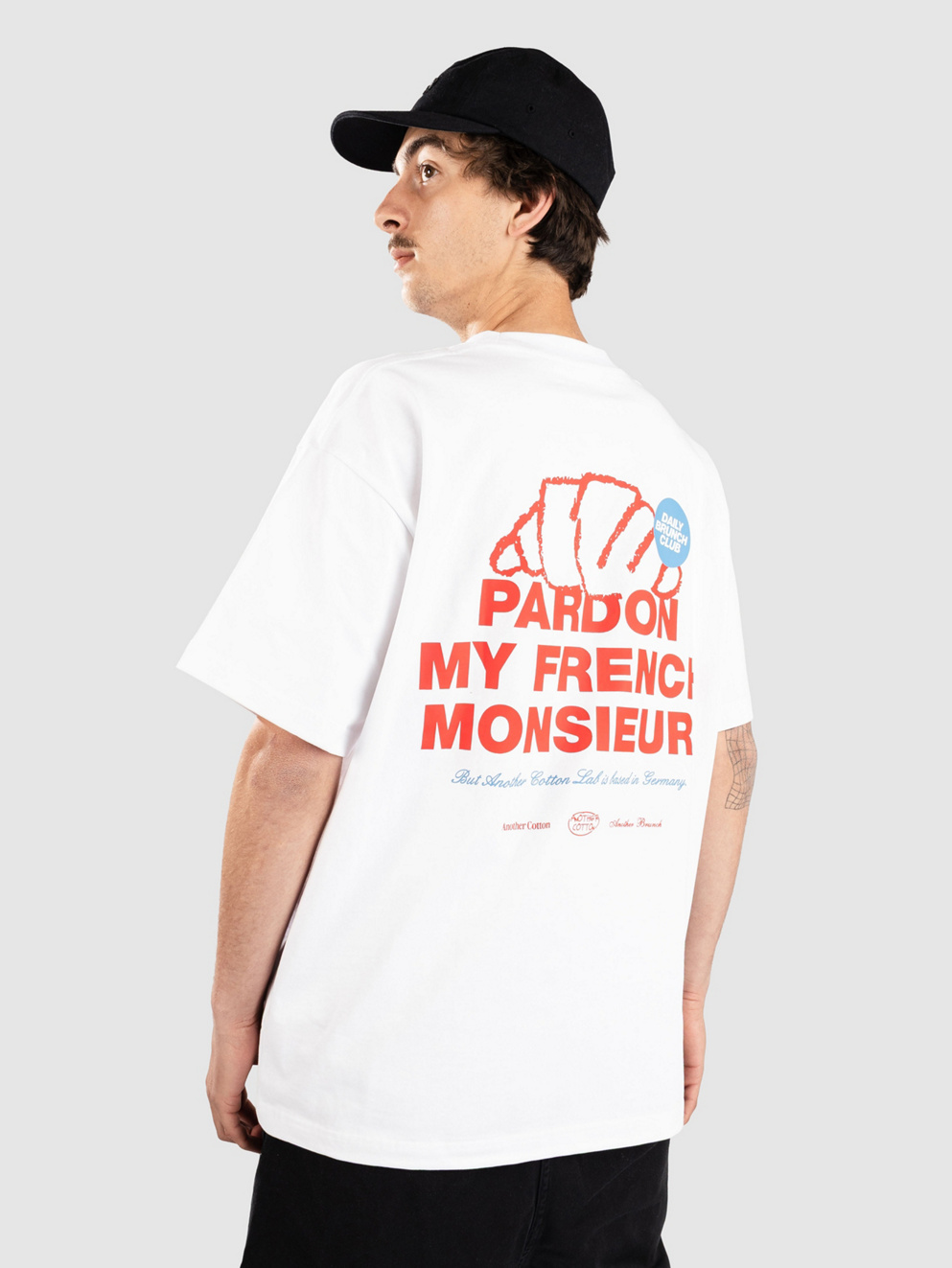 Another Cotton Lab Pardon Monsieur Oversized T-Shirt white
