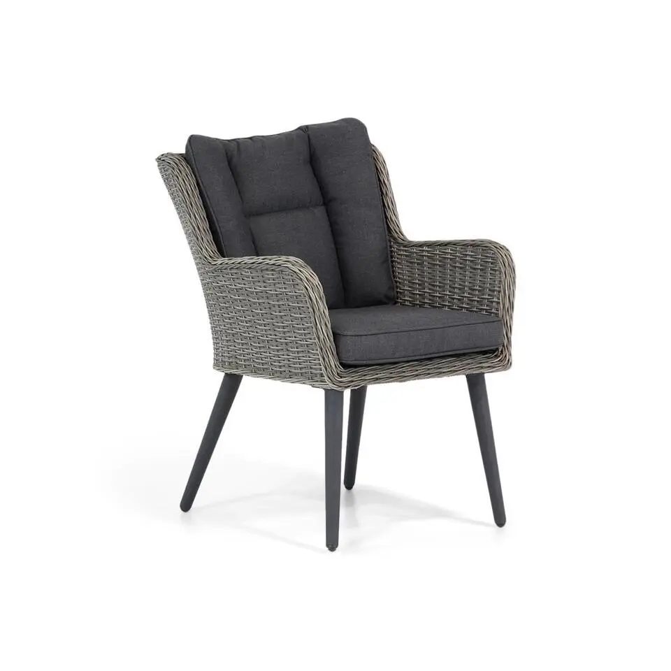 Bistroset 2 personen 70 cm Aluminium/wicker Grijs Garden Collections