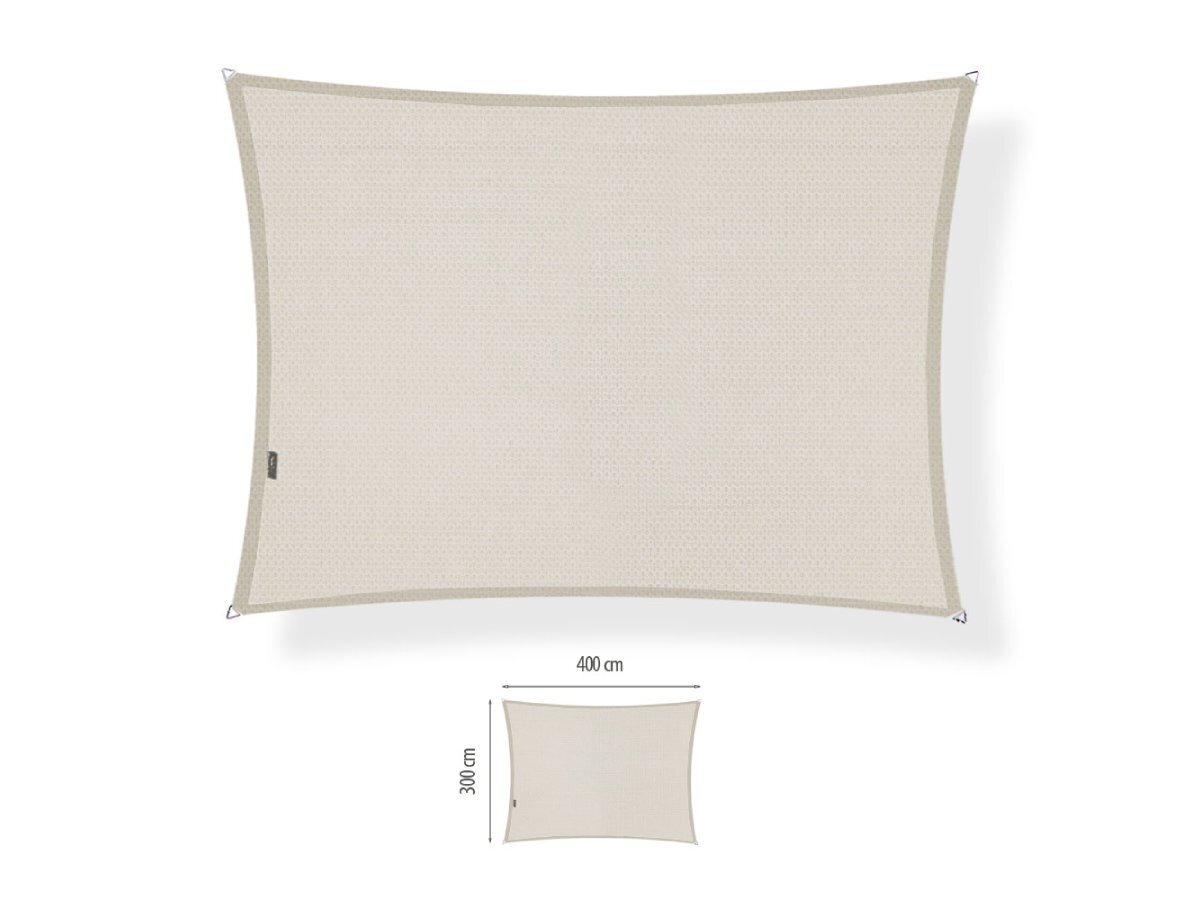 Shadow Comfort 3x4m rechthoekig schaduwdoek - Mystic Sand