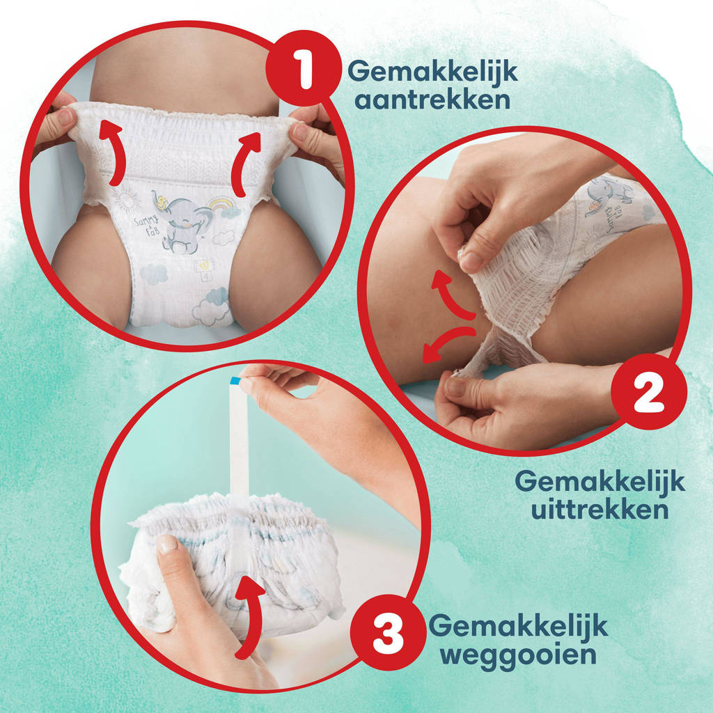 The perfect diaper for sensitive skinsPants Maat 6 maandbox - 132 luierbroekjes - 15kg+