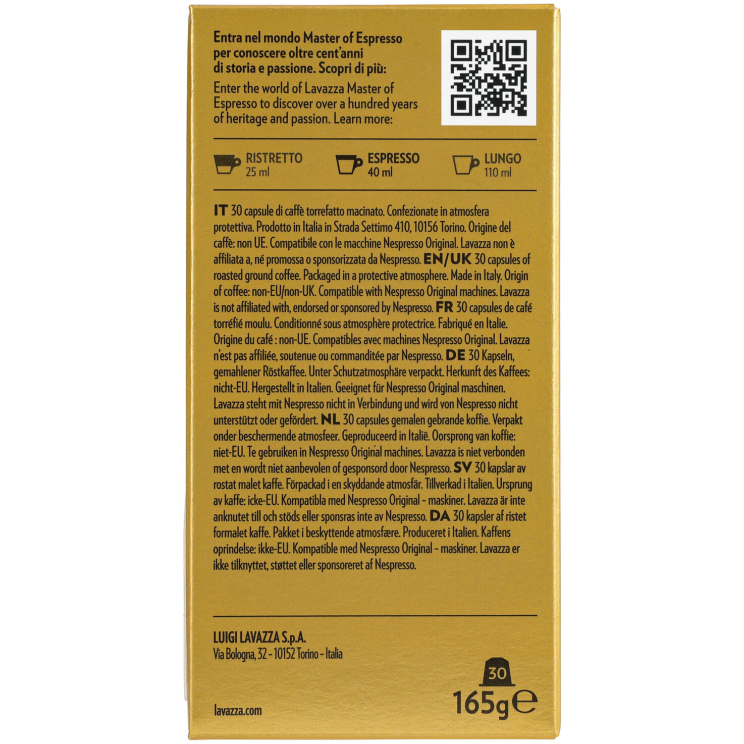 Lavazza Qualità Oro - Nespresso compatible 30 Kapseln