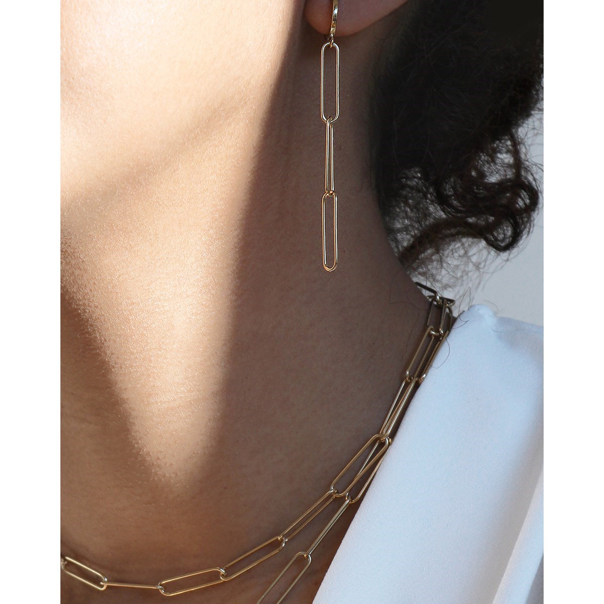 Boucles d'oreilles maille XXL dorée à l'or fin 24K MAXI PURE