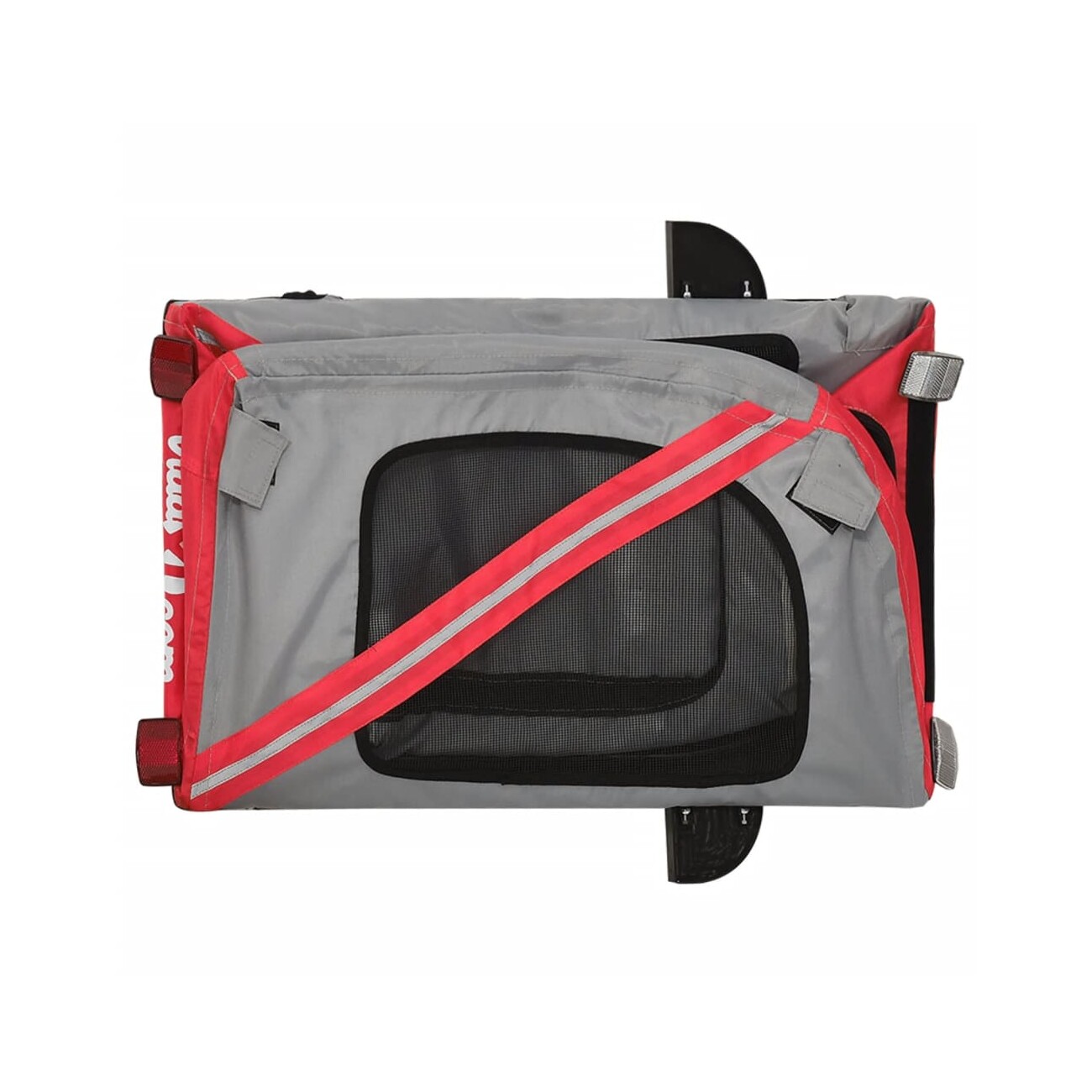 VidaXL Fahrradanhänger Hund 133,5 x 69 x 73,5 cm (L x B x H) rot