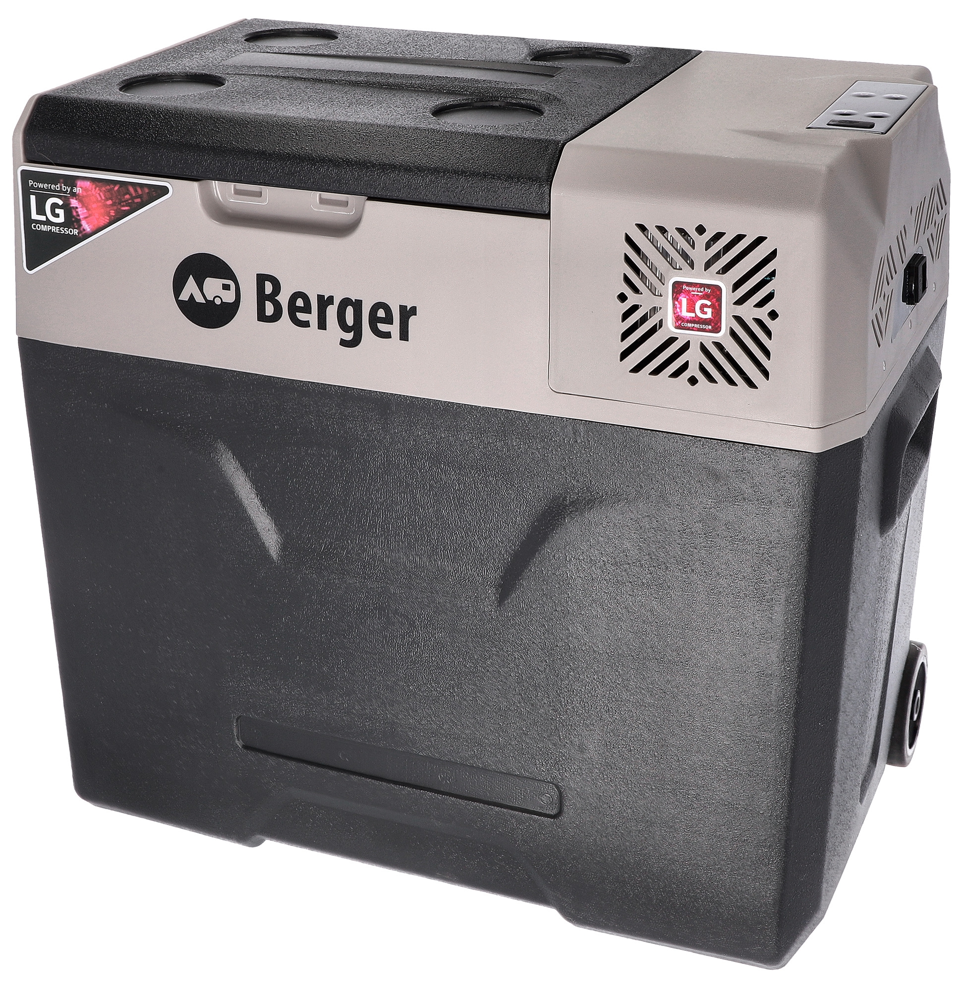 Berger B50-T Kompressor Kühlbox mit Rollen 12/24/230V 49 Liter