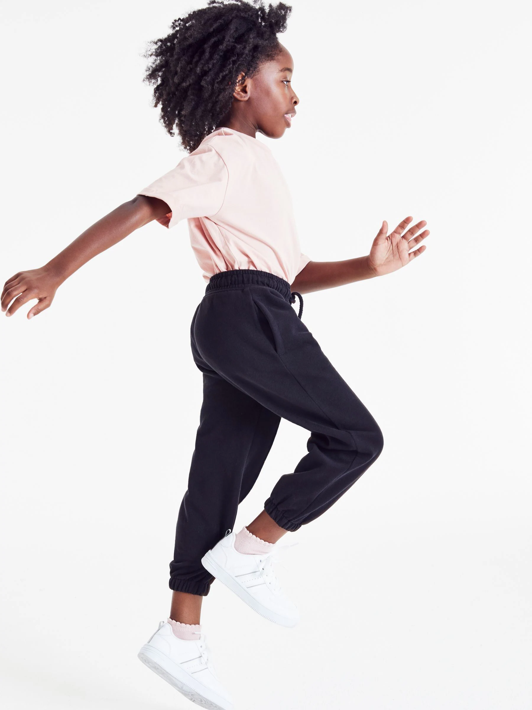 Zwart - Oversized 90s joggingbroeken (3-16 jr)