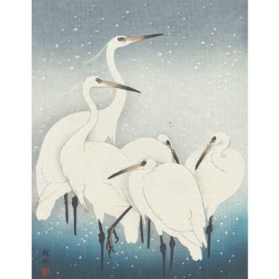 Herons In The Snow Cards 6 Pack