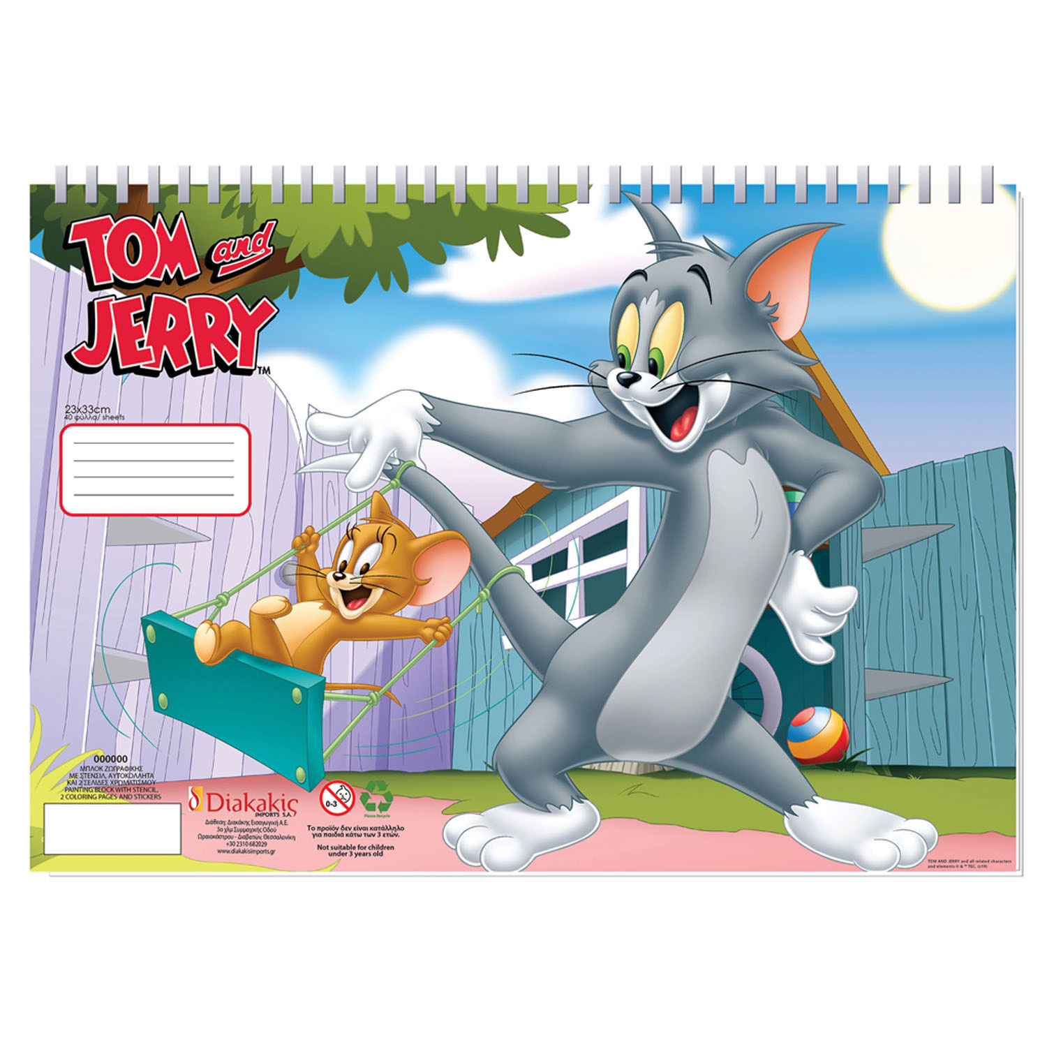 Tom & Jerry Kleurplaten met Stencil en Stickervel