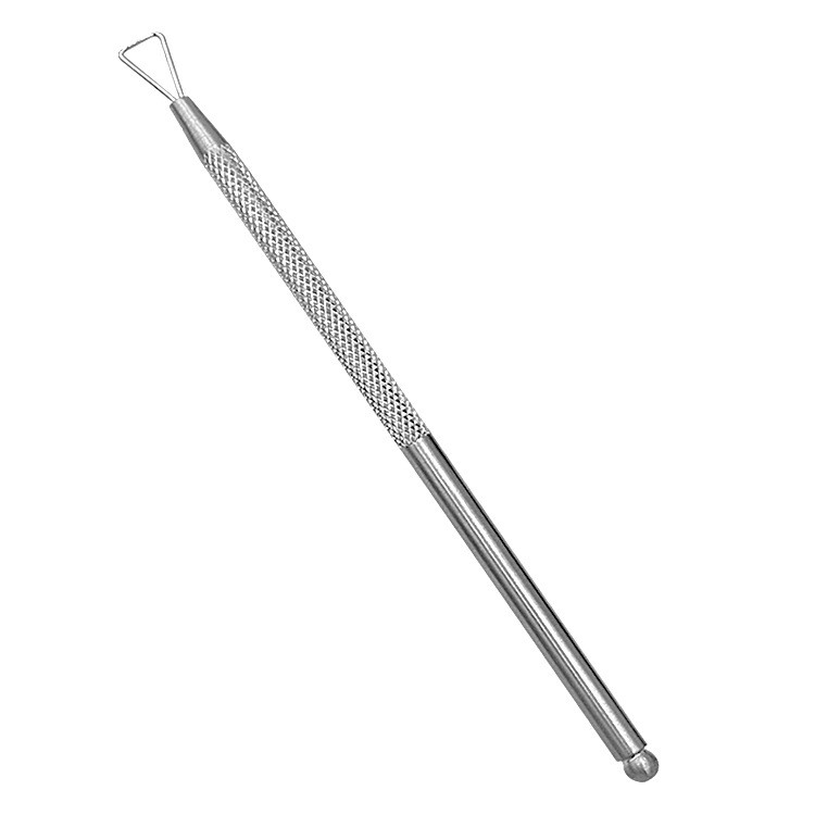 Edelstahl Nagel Lack Entferner Shellac Remover Gellack Kratzer Tool - Silber