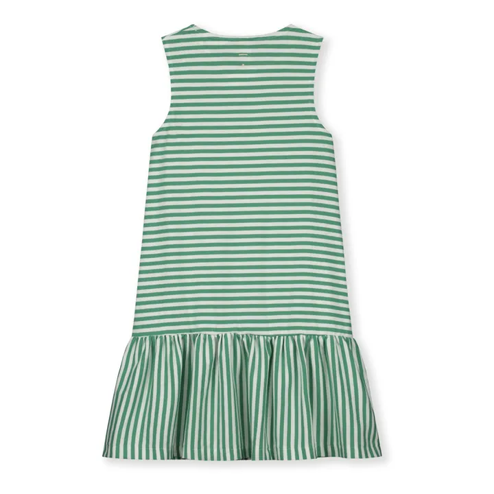 Gray Label Robe Rayée Coton Bio | Vert Menthe