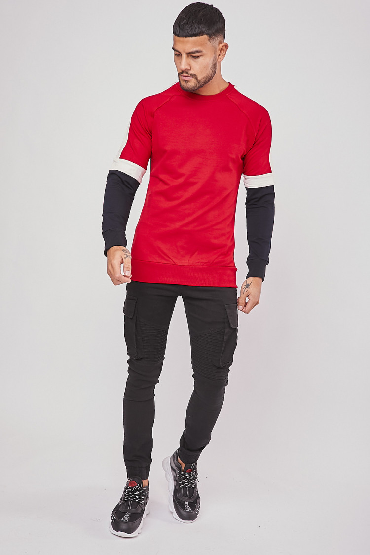 Pull rouge à bandes Brentiny