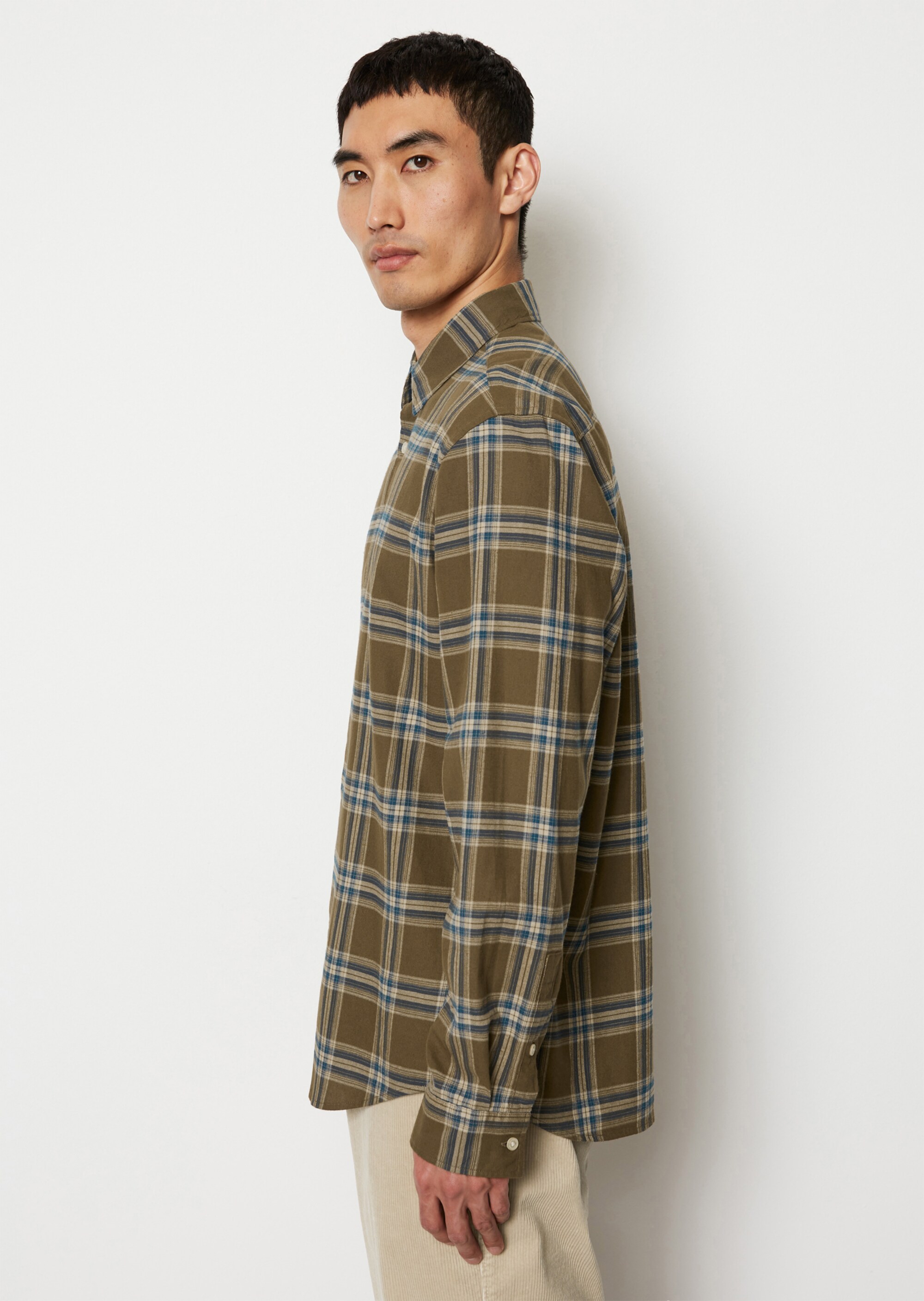 Hemd regular aus leichtem Bio-Baumwoll-Flannel