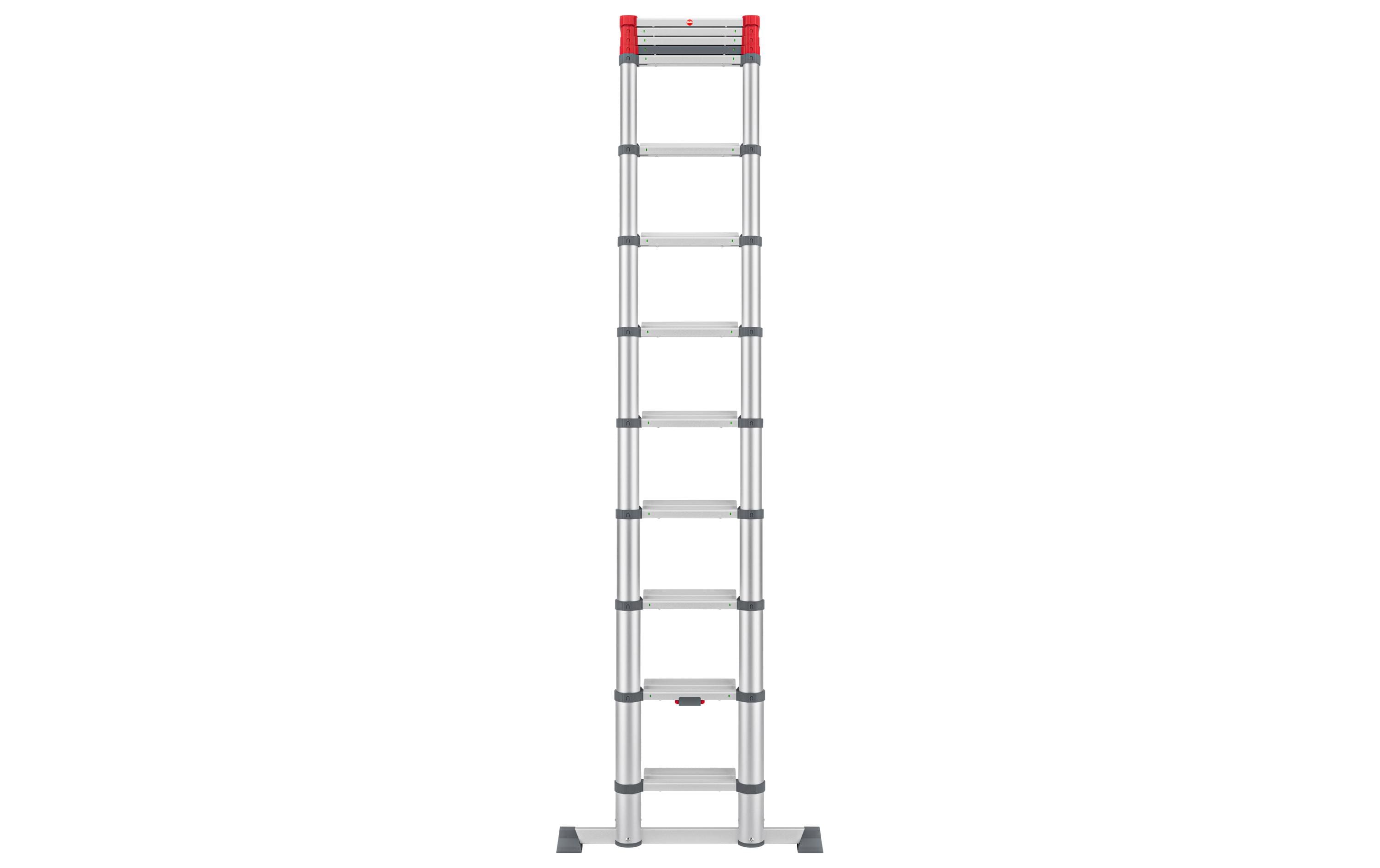 Flexline Teleskopleiter T100 13 Stufen<br>Aluminium Sicherheits-Teleskopleiter