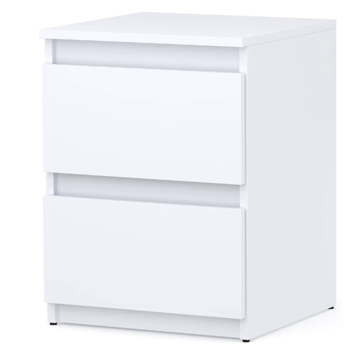 Other Brands Table de Chevet 2 Tiroirs - Blanc