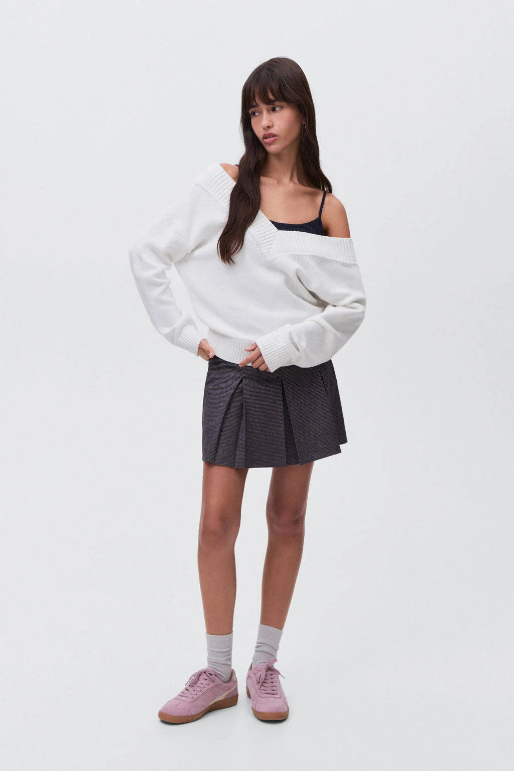 MANGO TEEN gebreide trui wit