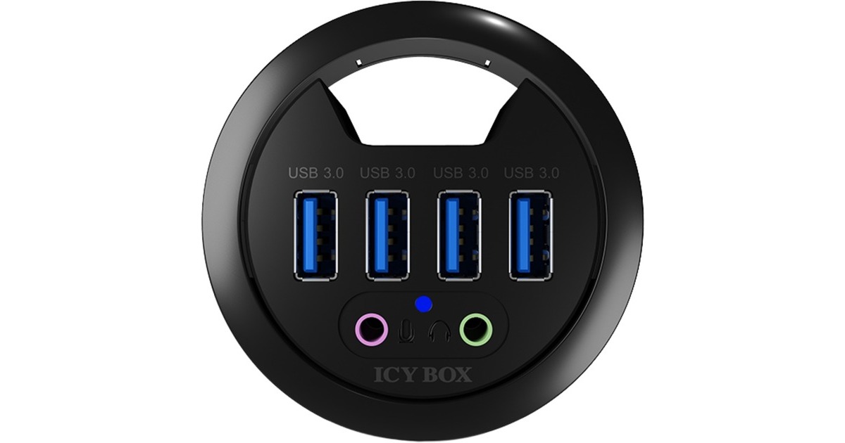 ICY BOXIB-HUB1403A usb-hub  (Zwart)