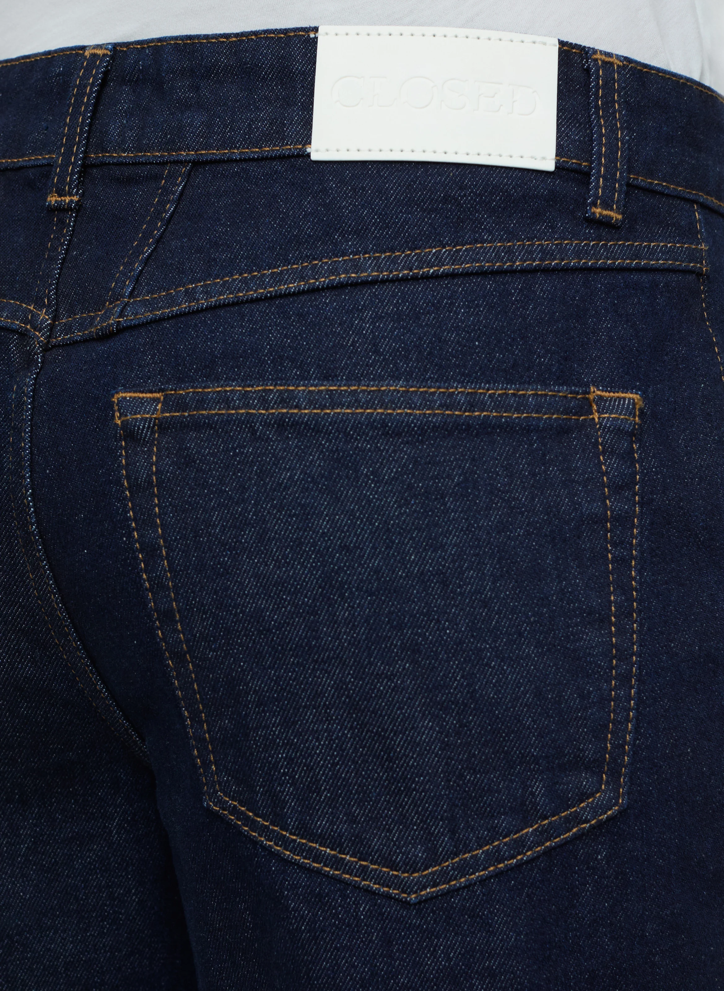 MILO - Jean droit cropped en coton mélangé | Bleu
