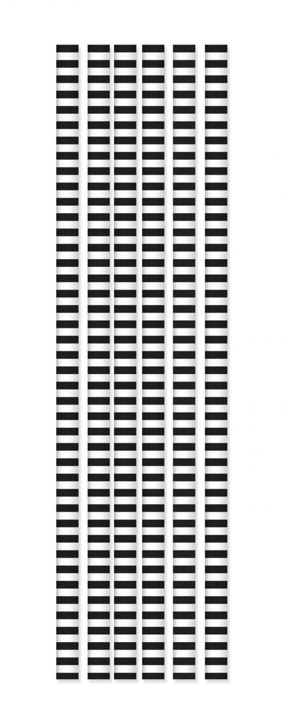 20 pailles papier - rayures noires & blanches