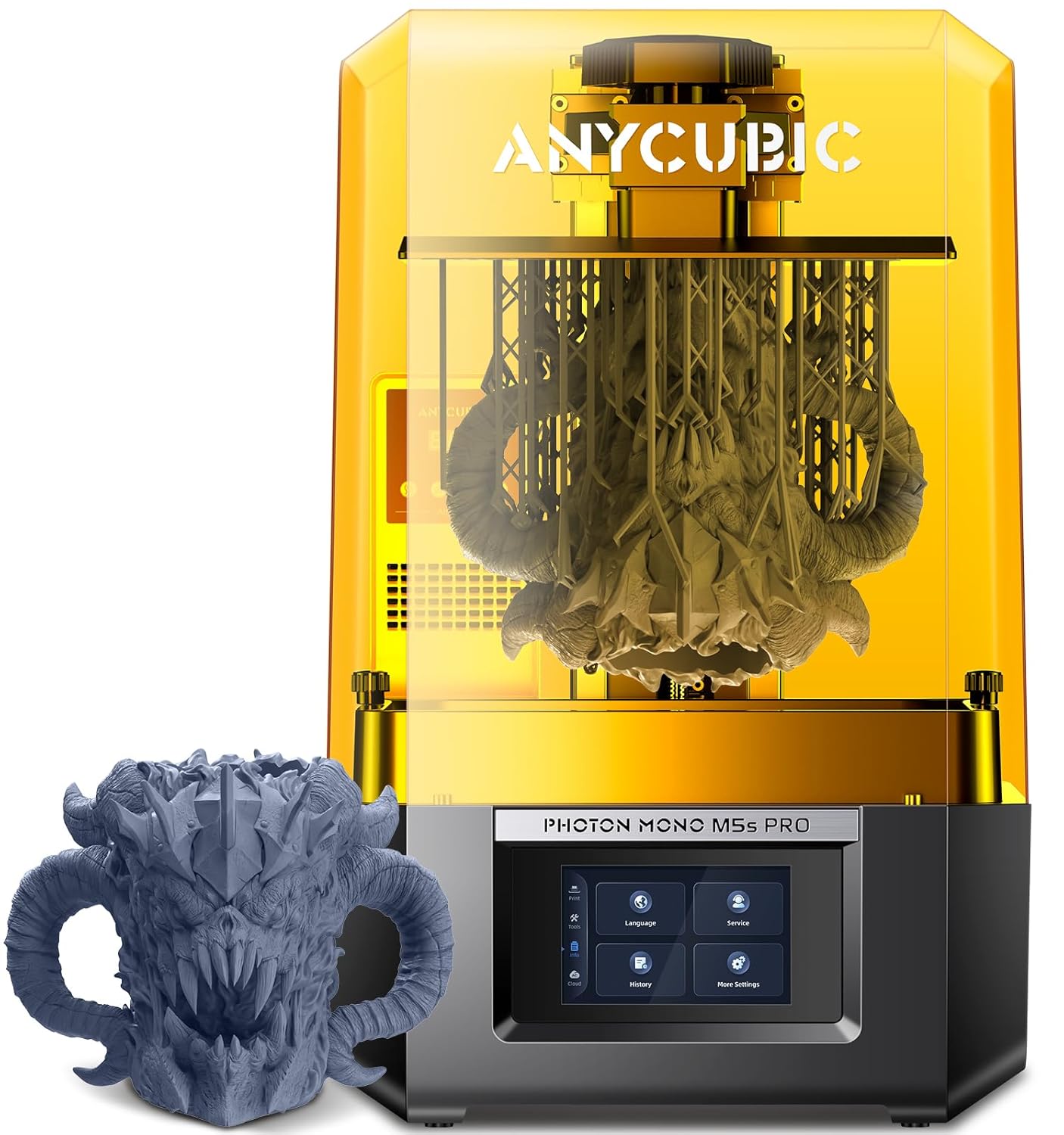 ANYCUBIC Photon Mono M5s Pro Ultra 14K Imprimante 3D en résine avec chauffage et purificateur - 223,78 x 126,38 x 200 mm