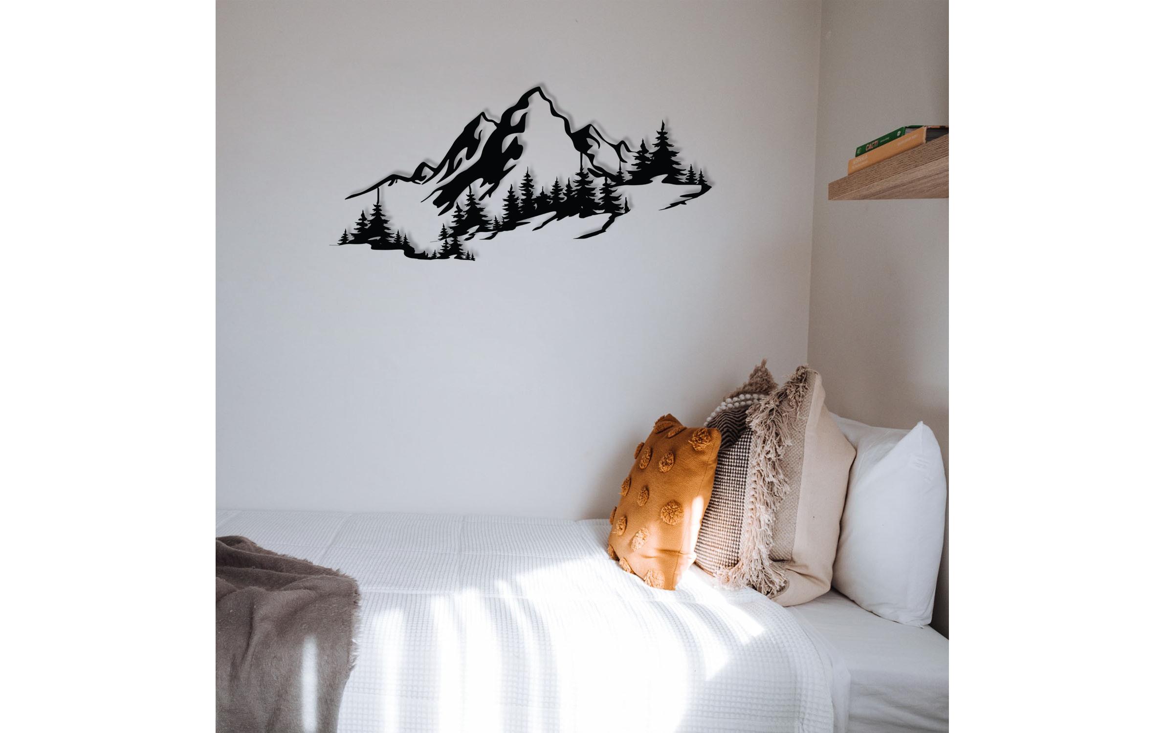 Wanddekoration Mountain 67 x 30 cm, MetallWandbild