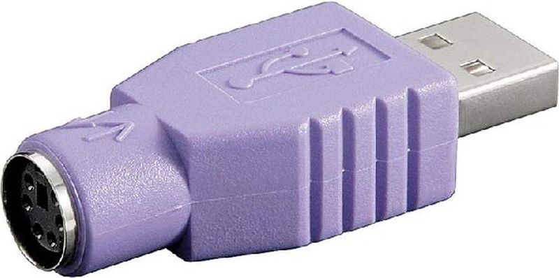 Goobay - USB Typ-A naar PS/2 Adapter - Paars - Compact Ontwerp