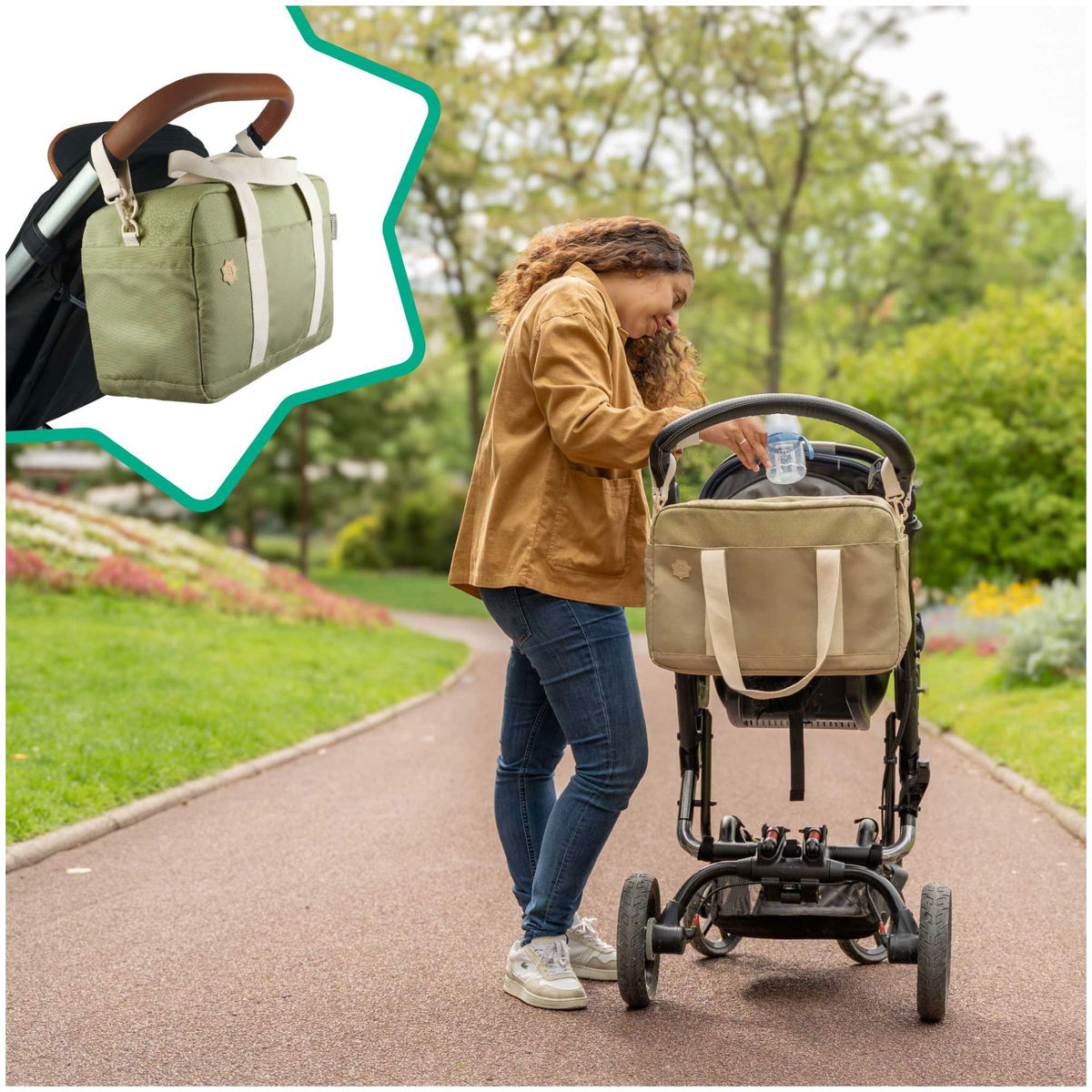 badabullebadabulle   Wickeltasche  Bowling olive