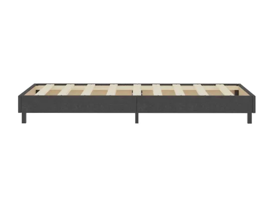 Ensemble matelas et sommier tapissier Gris foncé Tissu 80x200 2