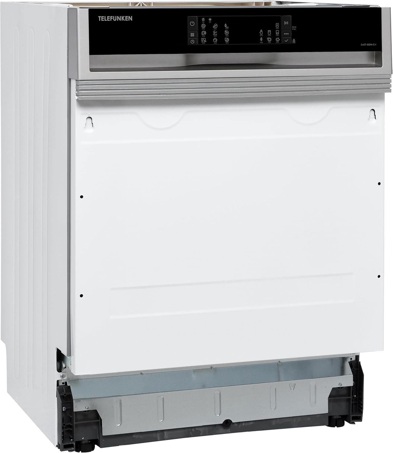 Telefunken Geschirrspüler teilintegriert | Einbauspülmaschine 60 cm | 12 Maßgedecke | 9 Programme | AquaStop - Schutz vor Wasserschäden | Auto-Door | leise 44 dB | inkl. Besteckkorb | G-ET-6014-C-I