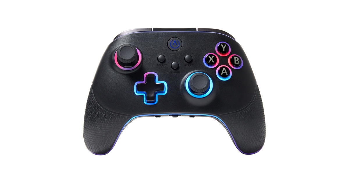 PowerAOPS v3 Pro Wireless Controller for PC and Cloud Gaming with Lumectra  (Zwart, 2.4 GHz, Bluetooth, USB-C)