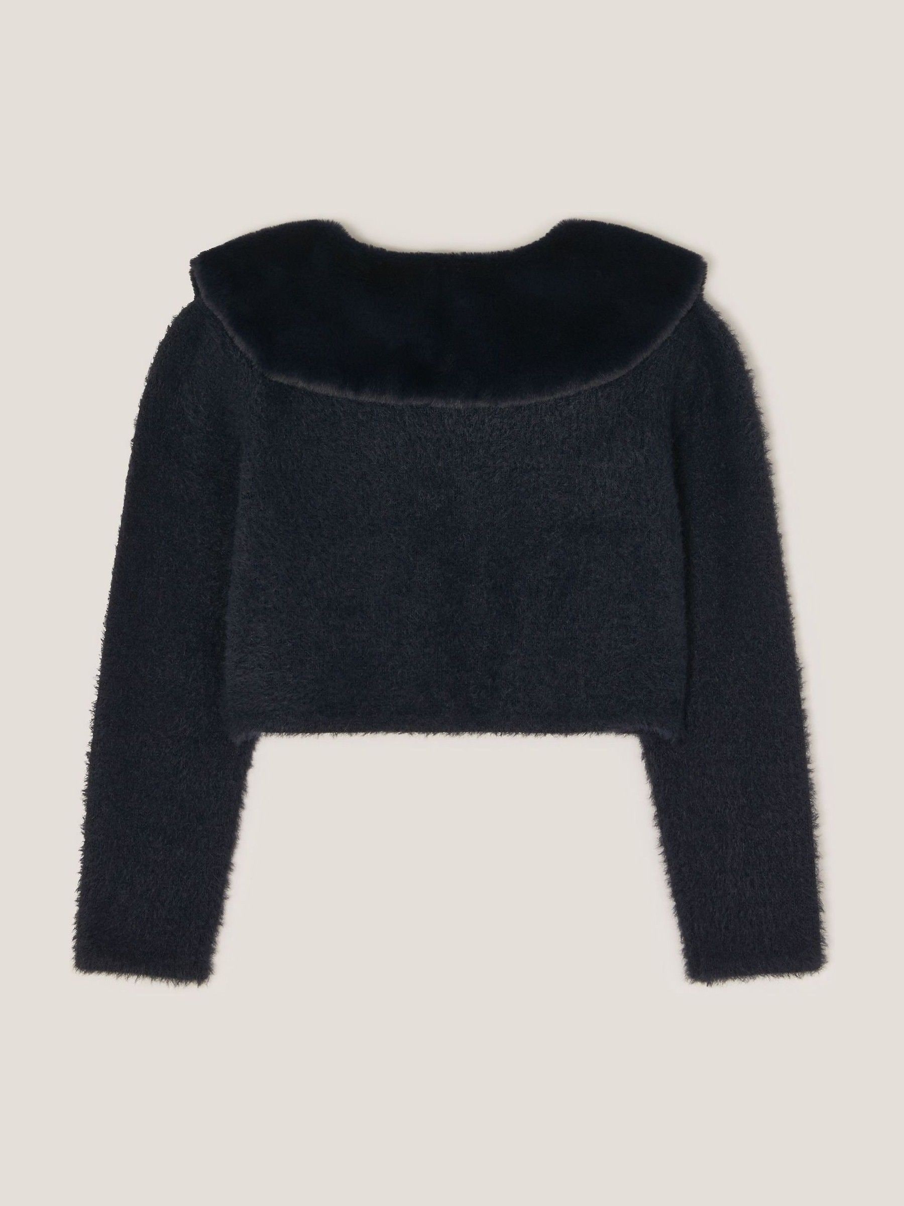 Blauw - Monsoon Afneembare Kraag Fuzzy Vest