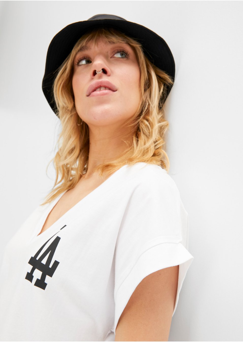 T-shirt large avec imprimé