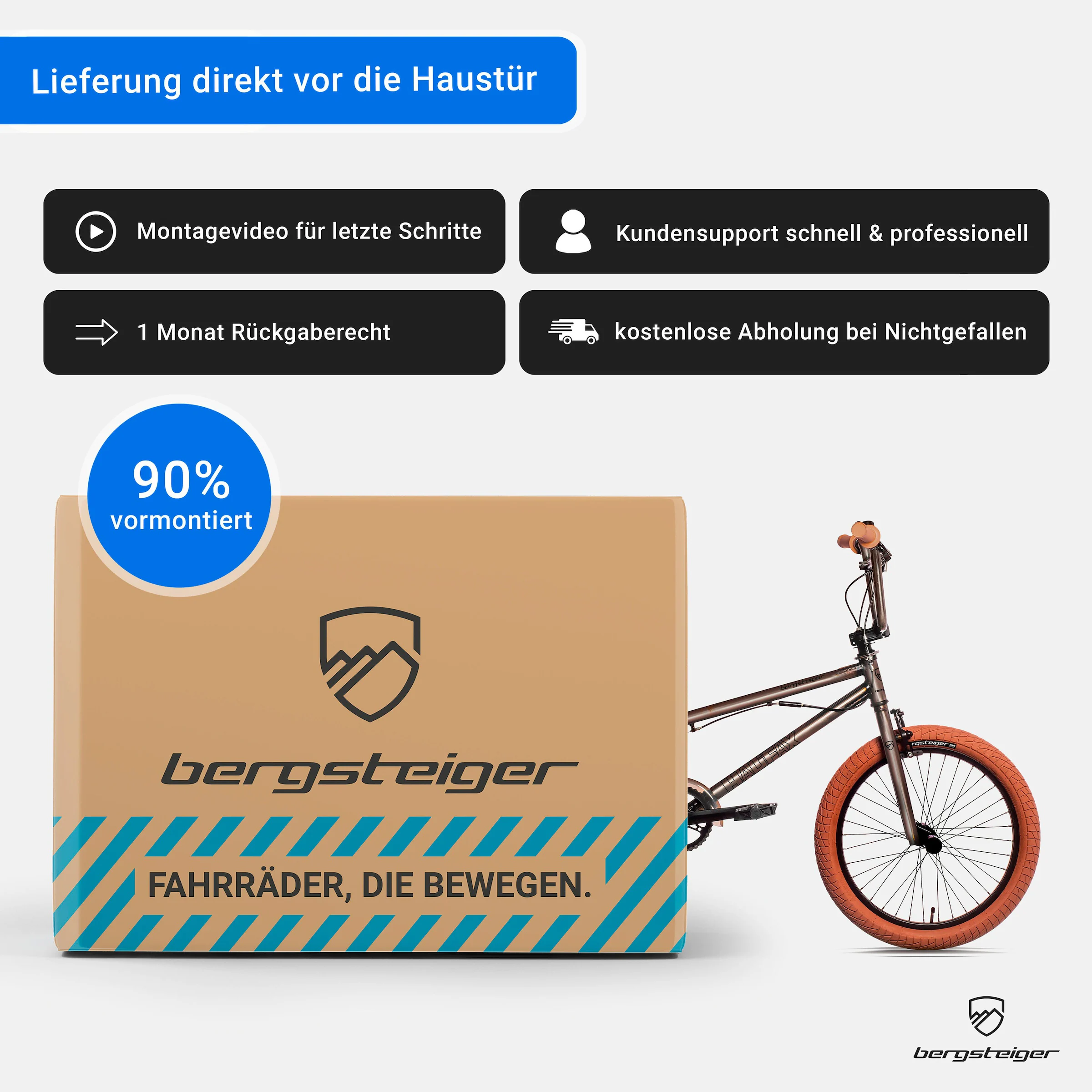 Bergsteiger BMX Halifax 20 Zoll | rostiger Stahl mit Klarlack