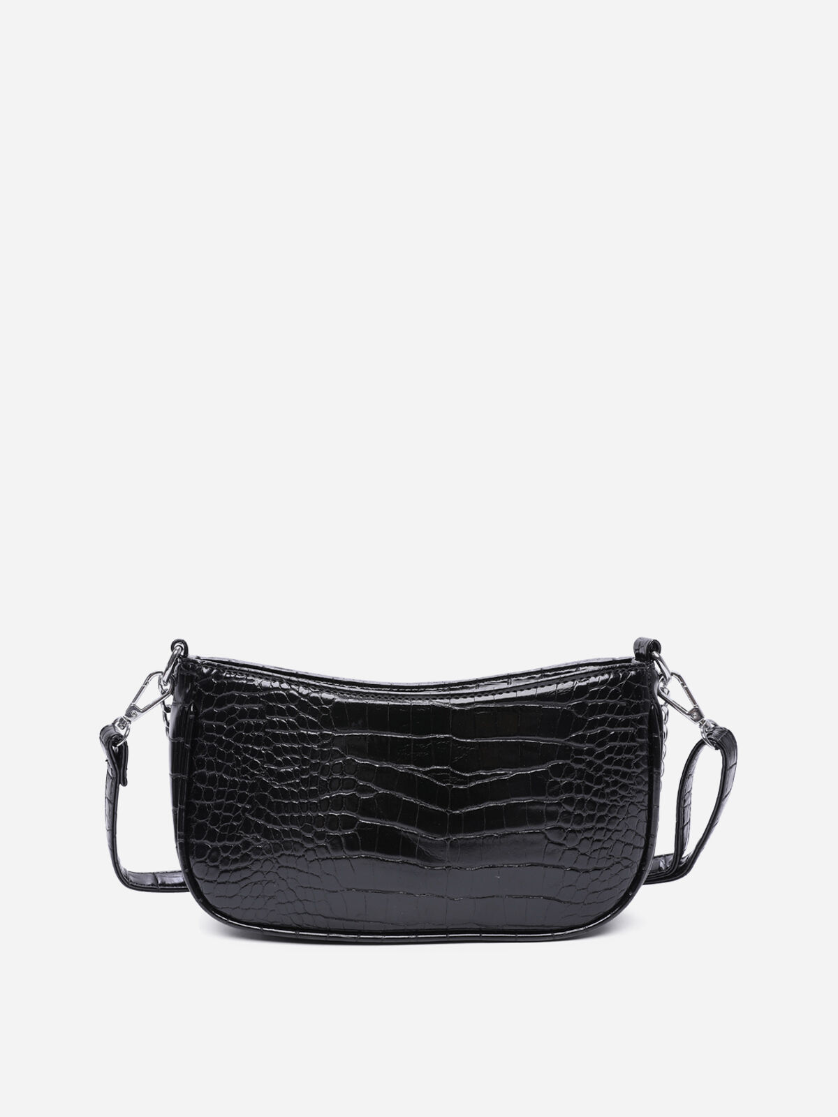 Sac à main demi-lune verni- Noir