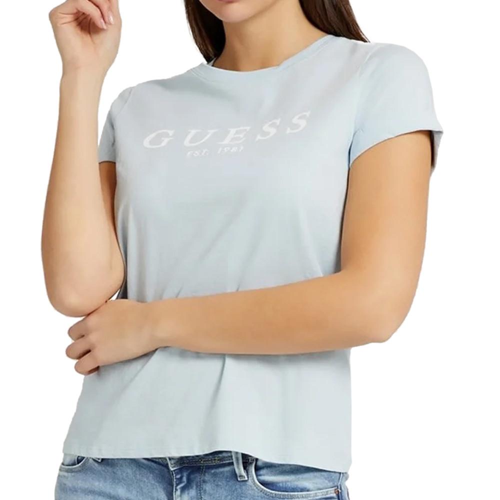 Guess T-shirt Bleu Ciel Femme Guess 1981