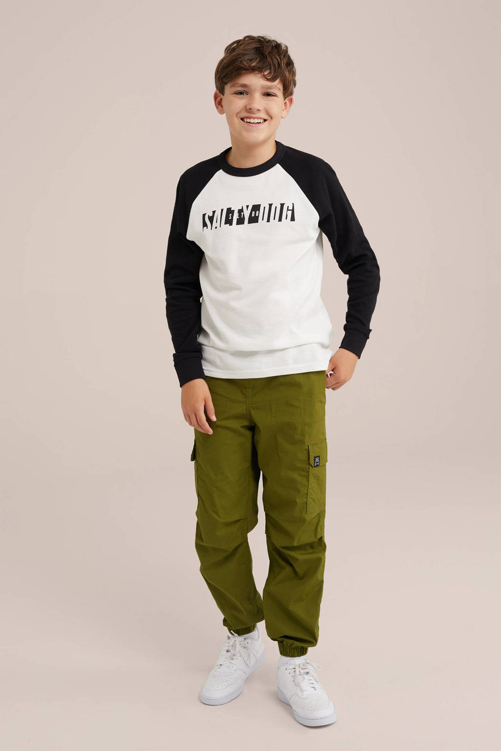 Salty Dog longsleeve wit/zwart