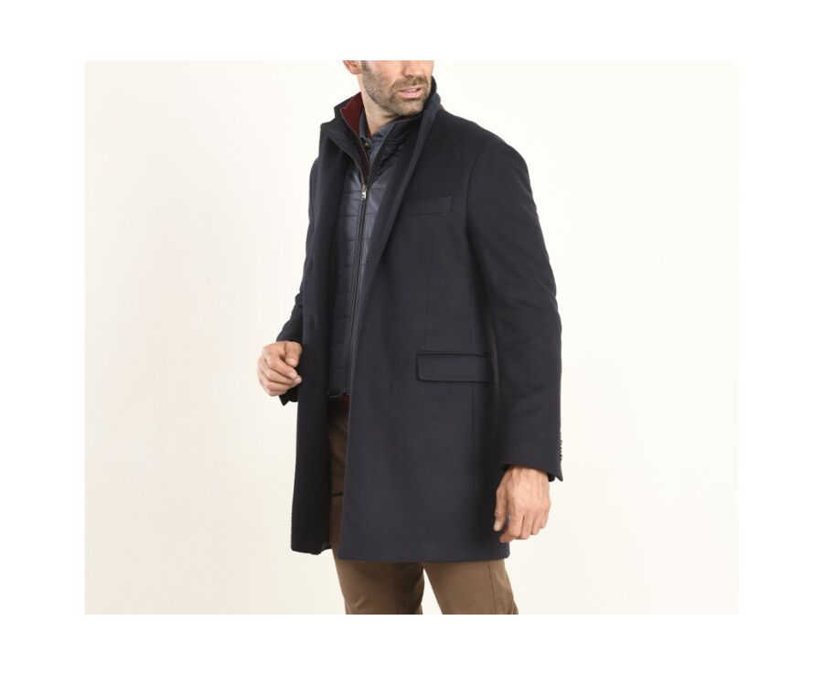 Manteau homme laine & cachemire hiver Bleu Marine - HONORÉ II