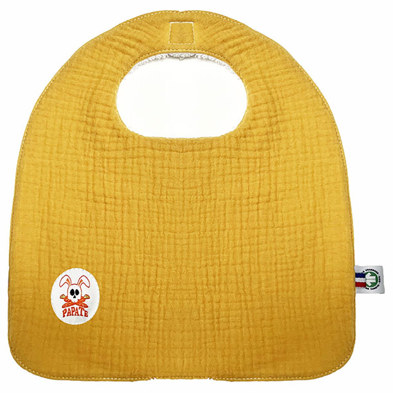 Papate Bavoir en Coton Bio honey - 20x25 cm