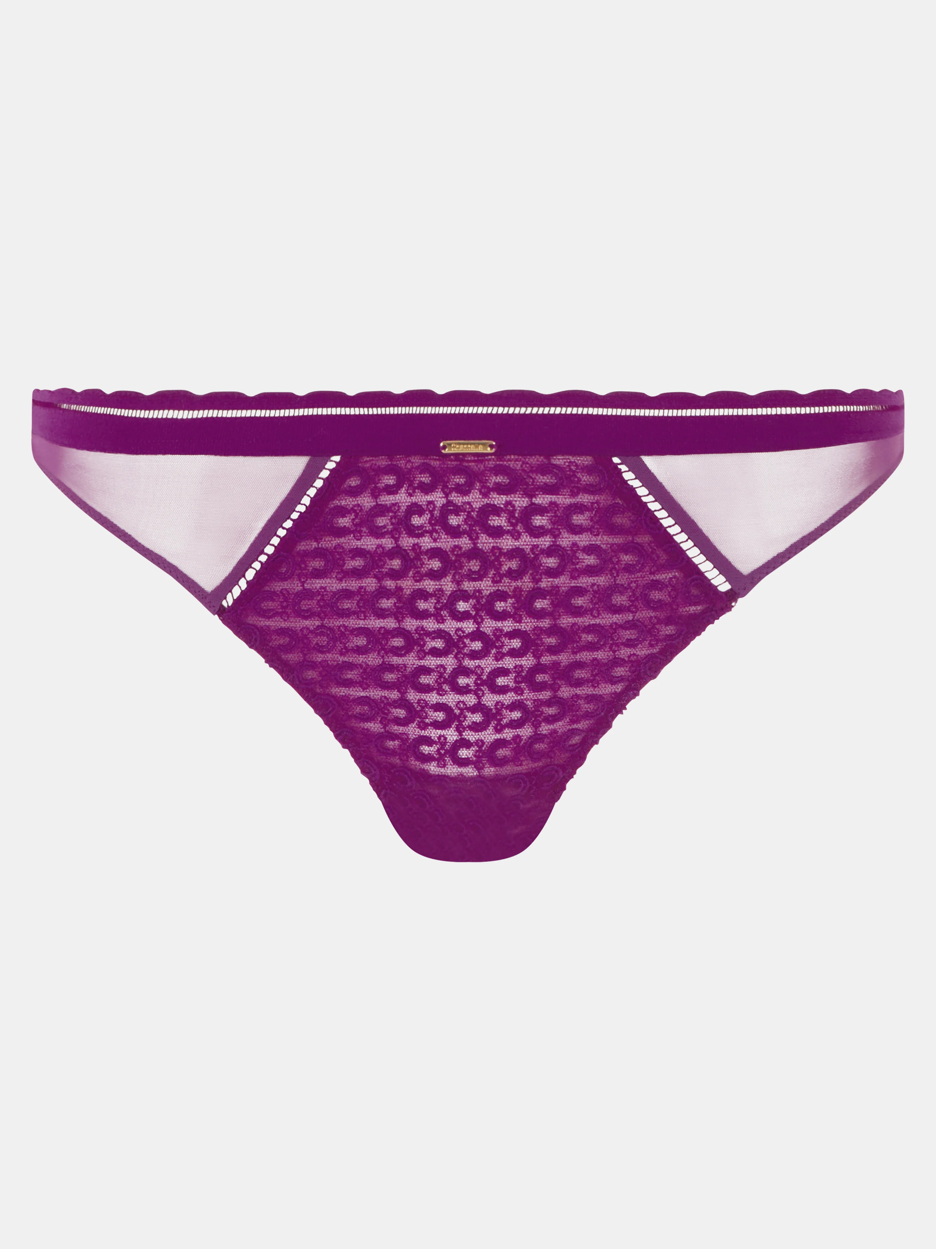 MONOGRAM - Slip dégagé broderie | Violet