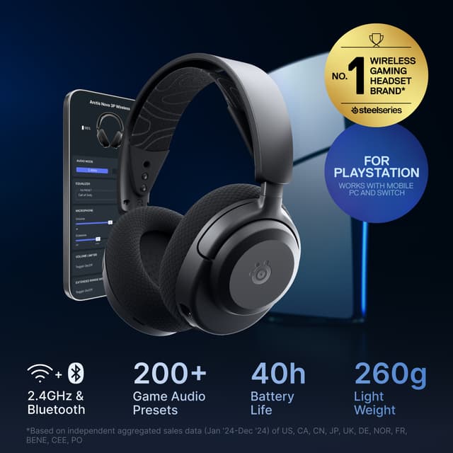 SteelSeries Arctis Nova 3 PlayStation trådløst gaming-headset