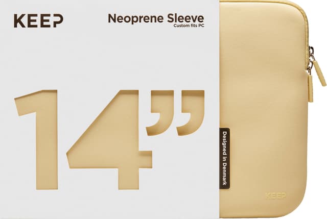 KEEP 14'' laptop-sleeve i neopren (chardonnay)