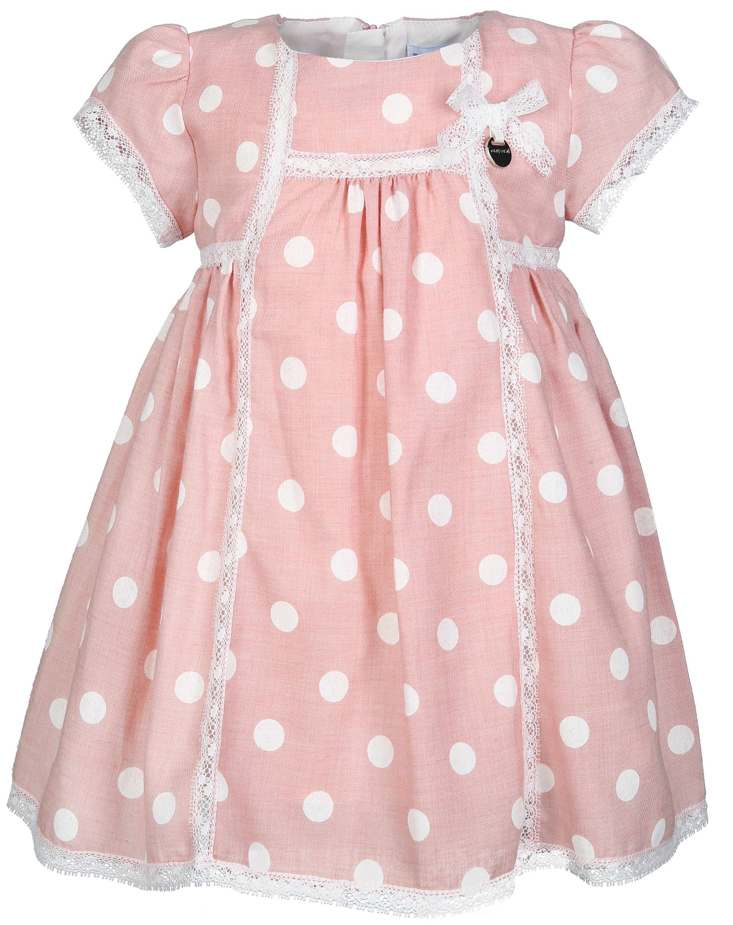 Kurzarmkleid BIG DOTS in rosé